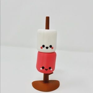 3D printed Kawaii Campfire Marshmallows W/ Stand
